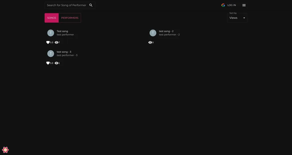 Main page before the redesign