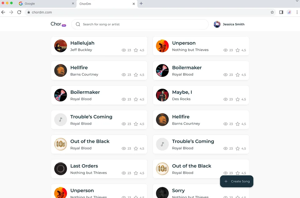 Main page after the redesign
