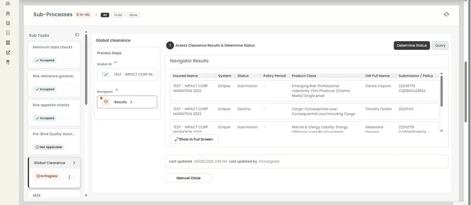 Task before the redesign