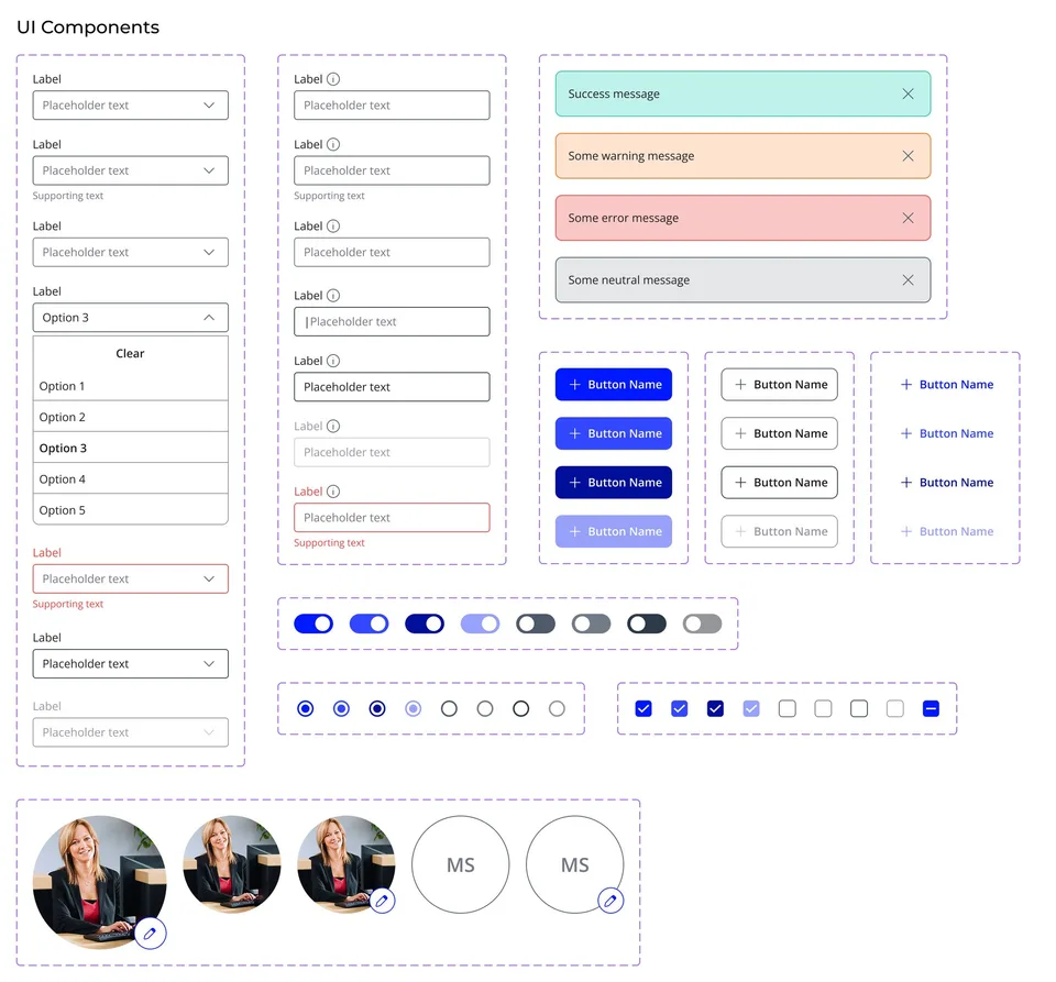 Examples of UI components